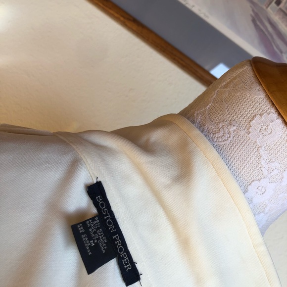 NWOT/ BOSTON PROPER Cream Zipper Jacket⭐️⭐️⭐️ - Picture 6 of 7